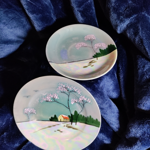 Antique lusterware tea set service for 4 - Picture 10 of 12